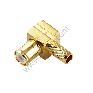 Angolo retto crimpatico maschio Mcx per connettore RG179 RF